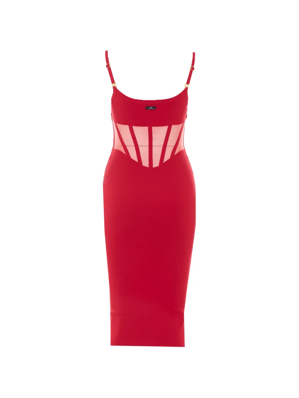 Elisabetta Franchi knit bustier dress Rood