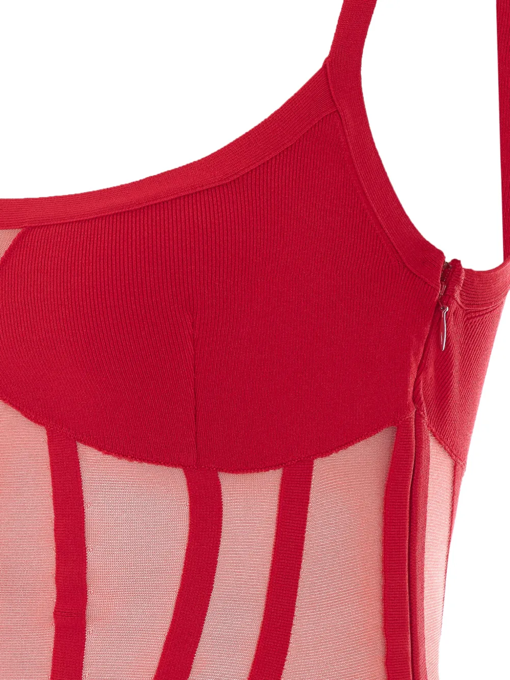 Elisabetta Franchi knit bustier dress Rood