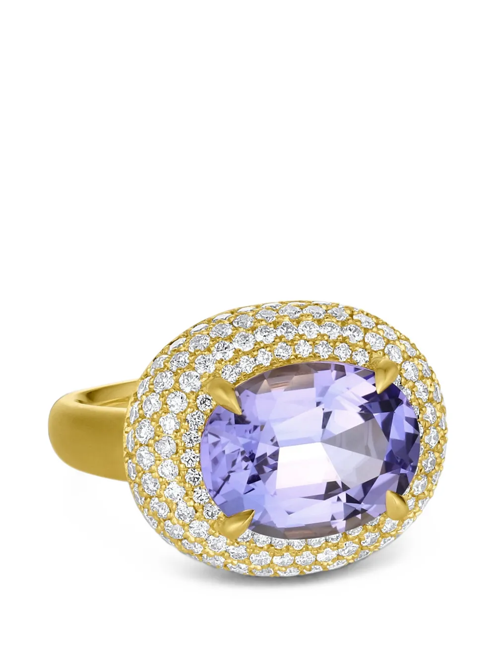 Leigh Maxwell Anello con tanzanite e diamanti - Oro