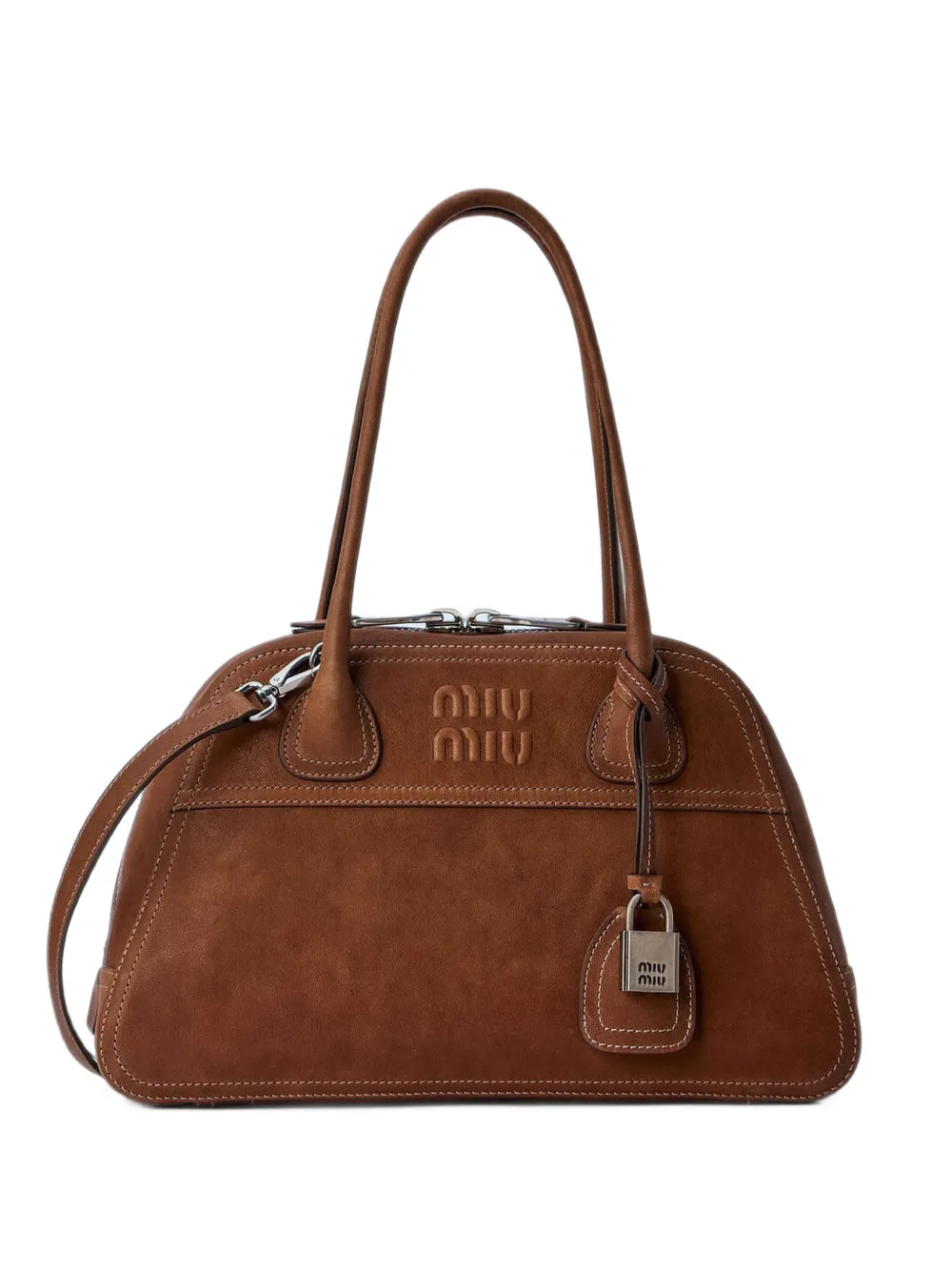 Miu Miu Vivant nappa leather bag - Marron