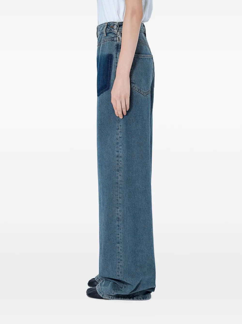 MM6 Maison Margiela patch-pocket jeans - Bleu