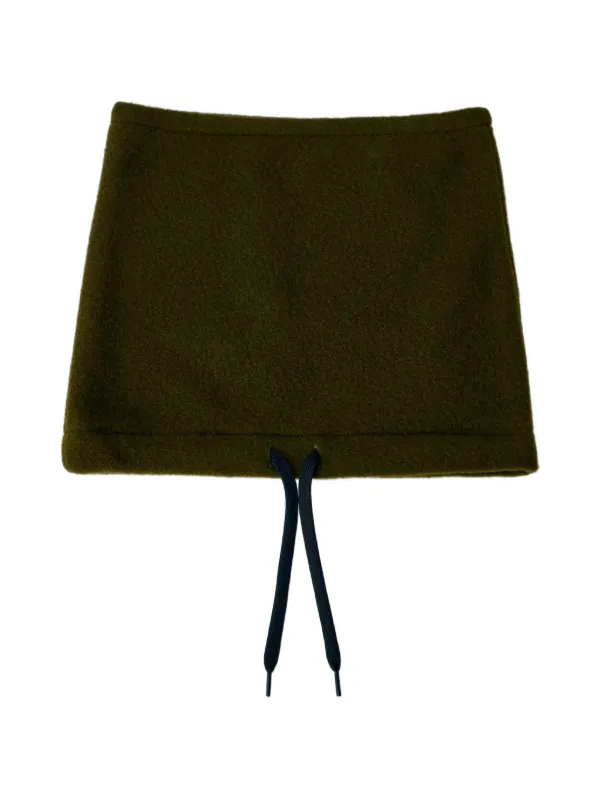 Rier Drawstring-hem Neck Warmer in Green