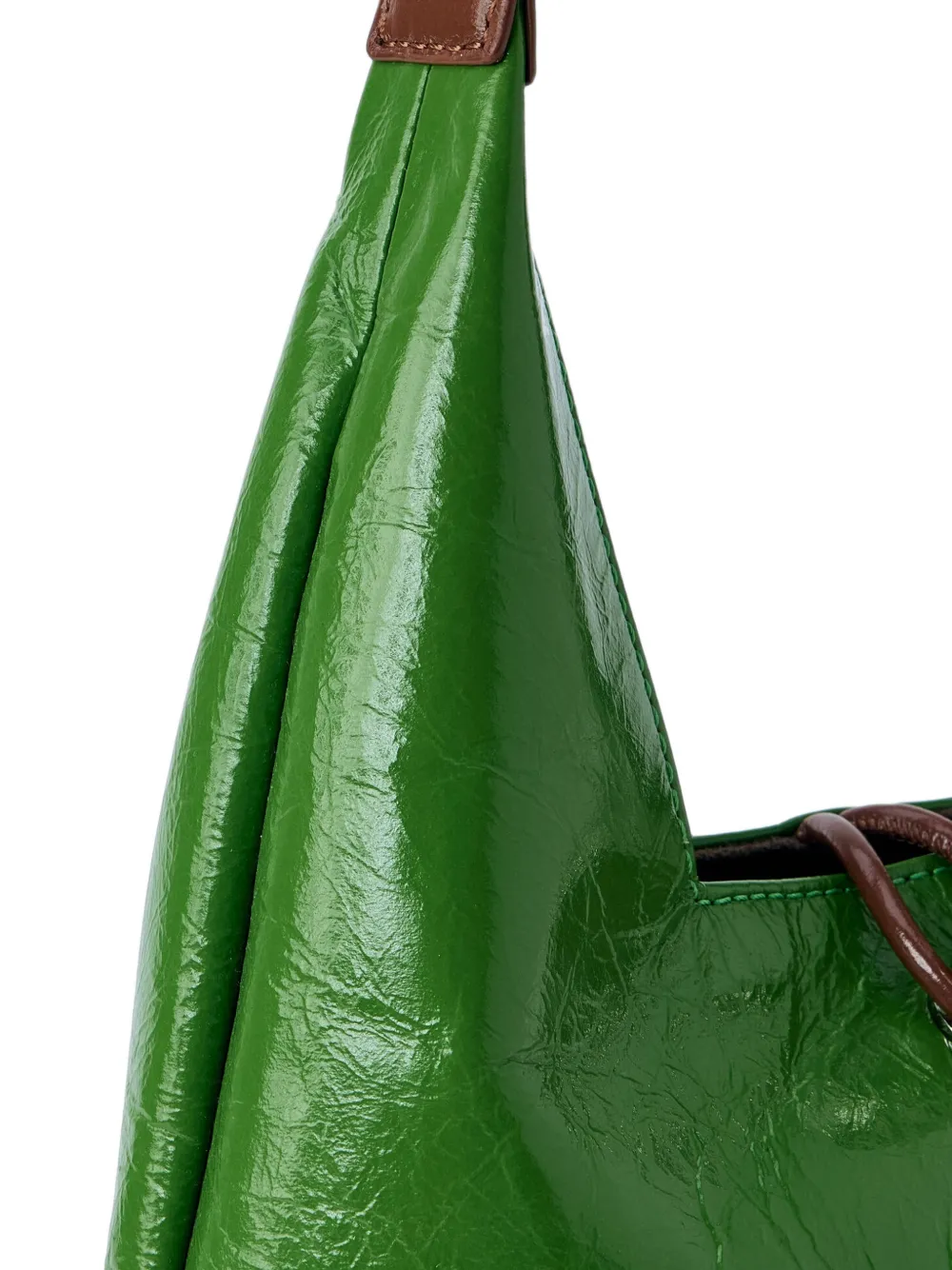 Marni Leren shopper Groen