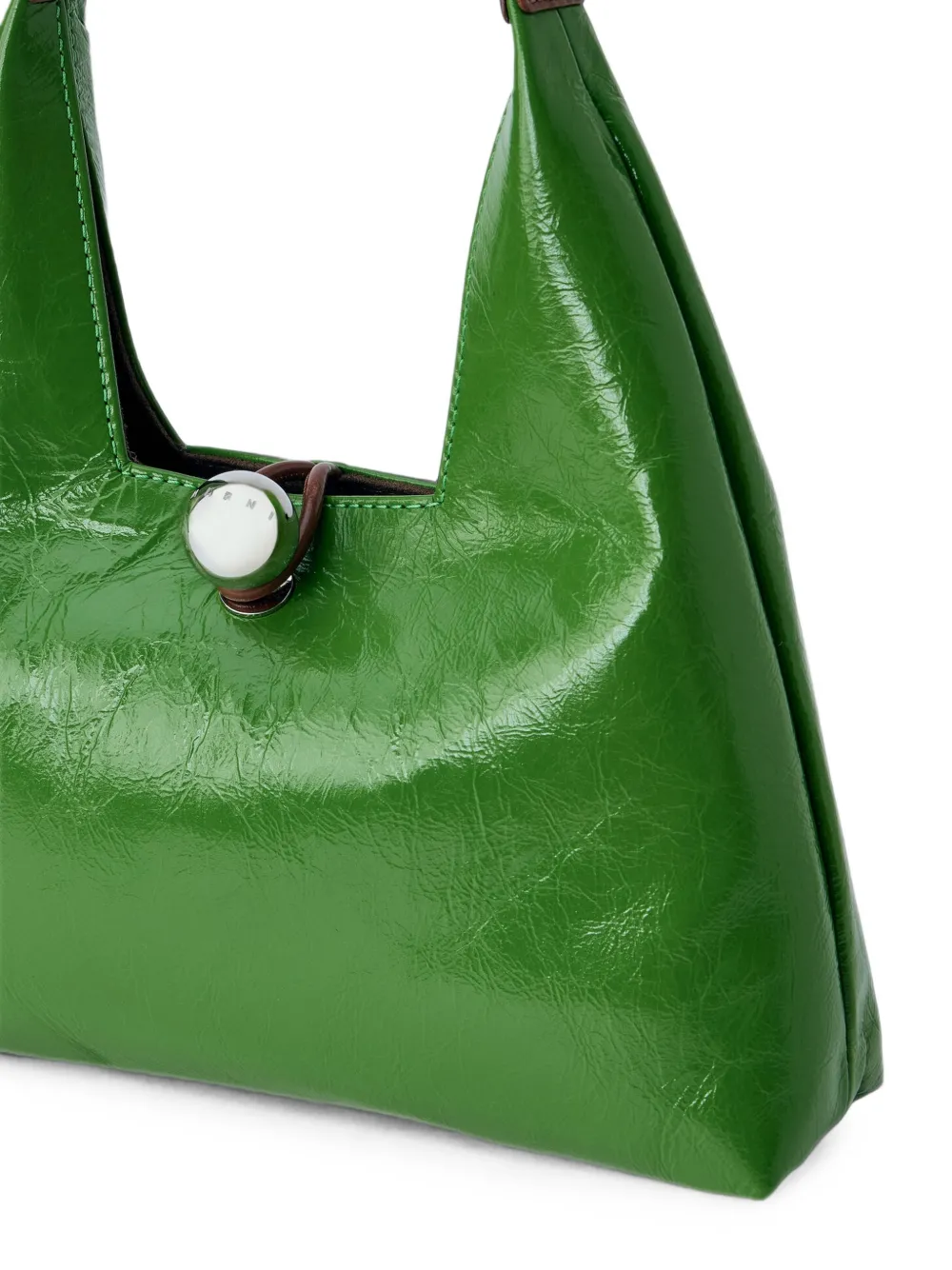 Marni Leren shopper Groen