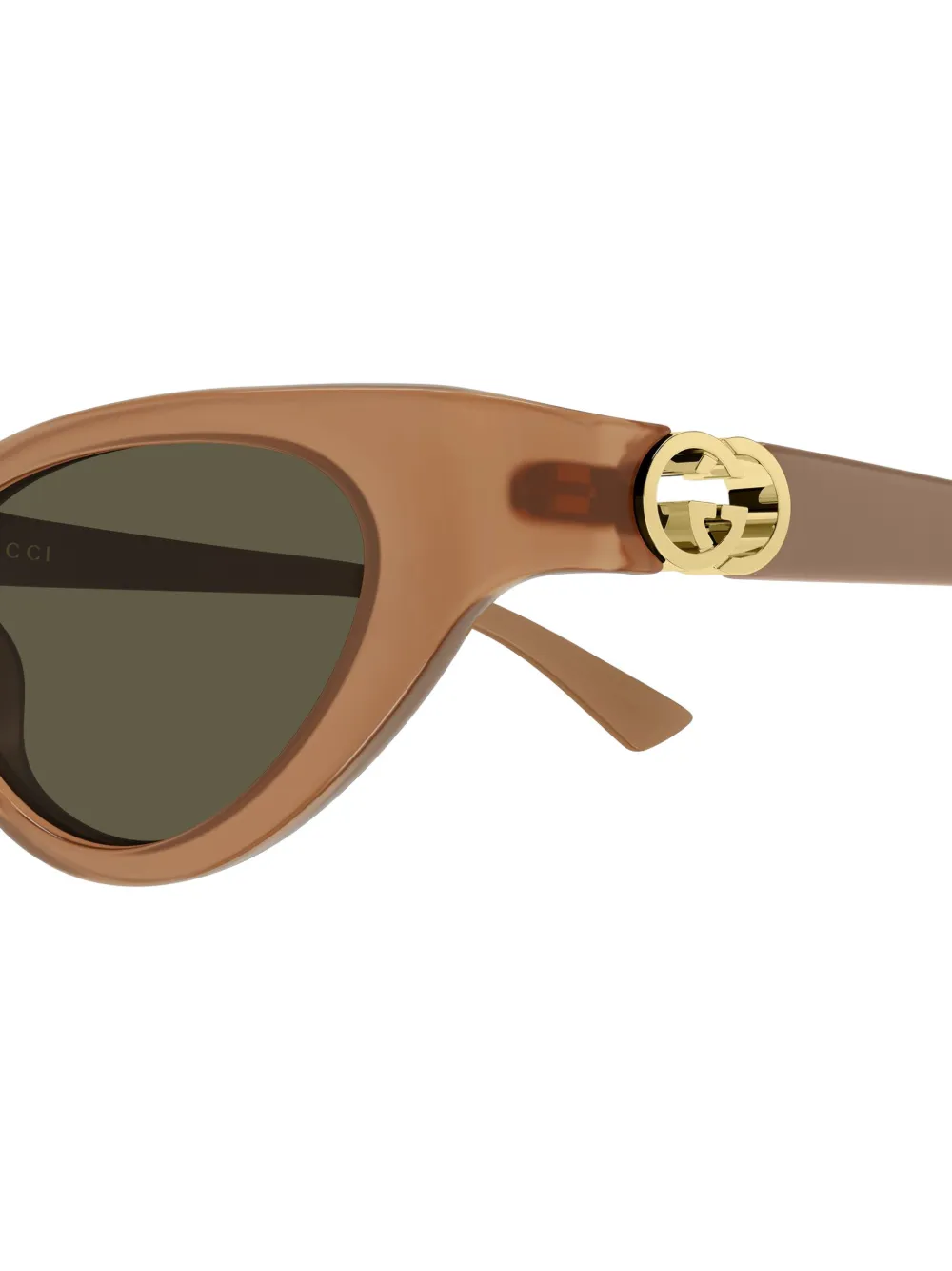 Gucci Eyewear Zonnebril met cat-eye-montuur en GG-logo Bruin