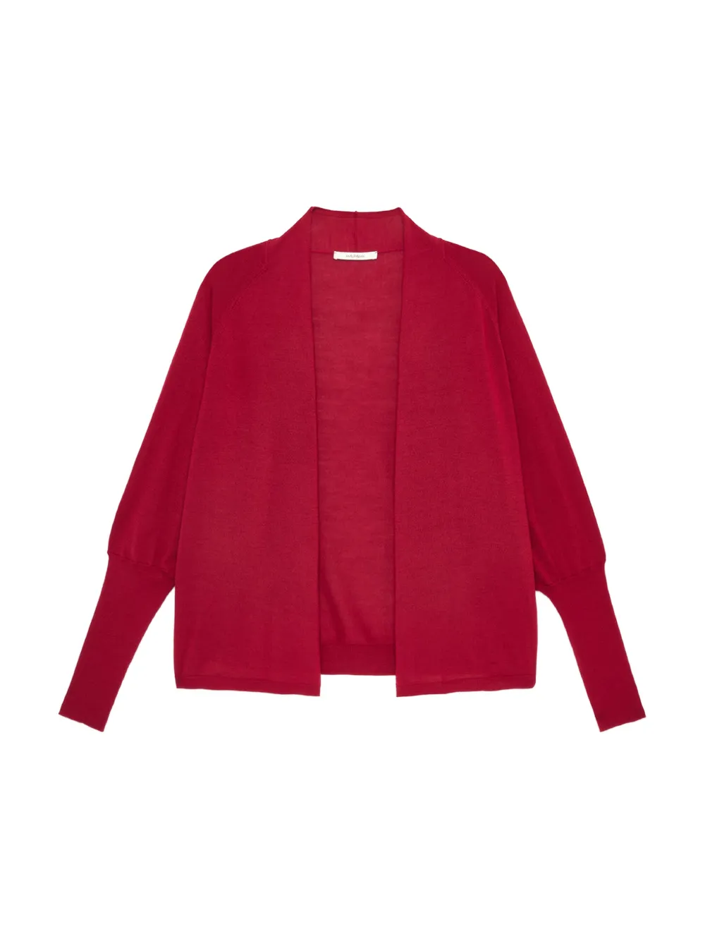 MALIPARMI Vest met geribbelde manchetten en open voorkant Rood