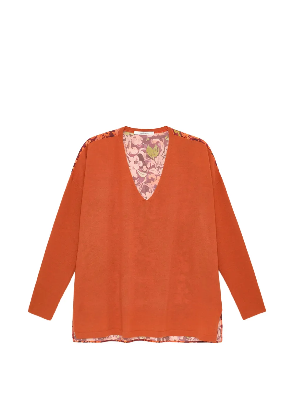 MALIPARMI floral-print V-neck sweater