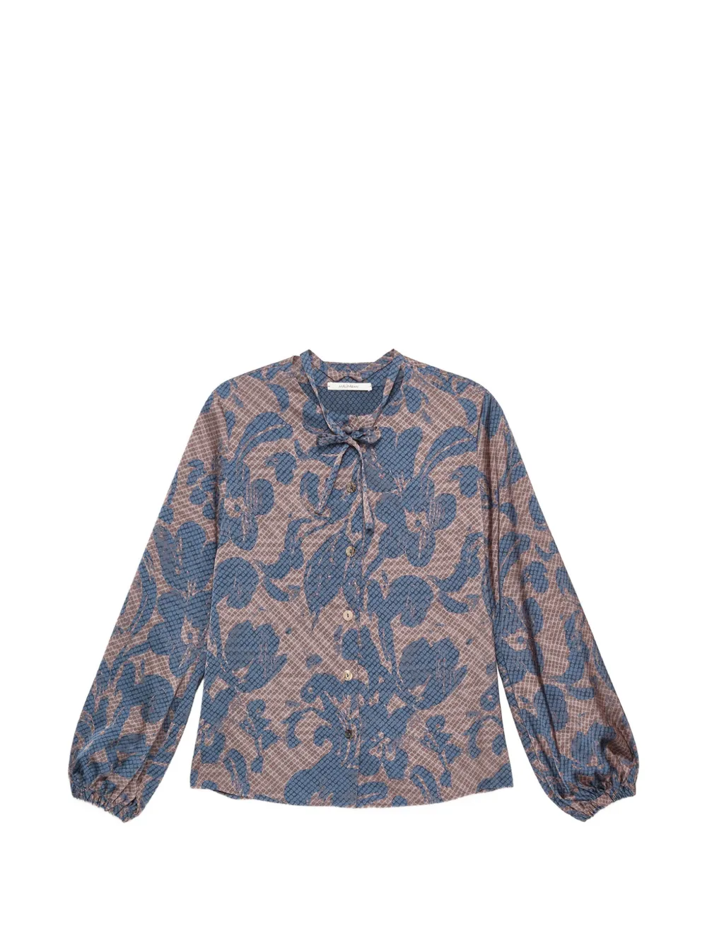MALIPARMI Sweet Foliage floral-print tie-neck shirt