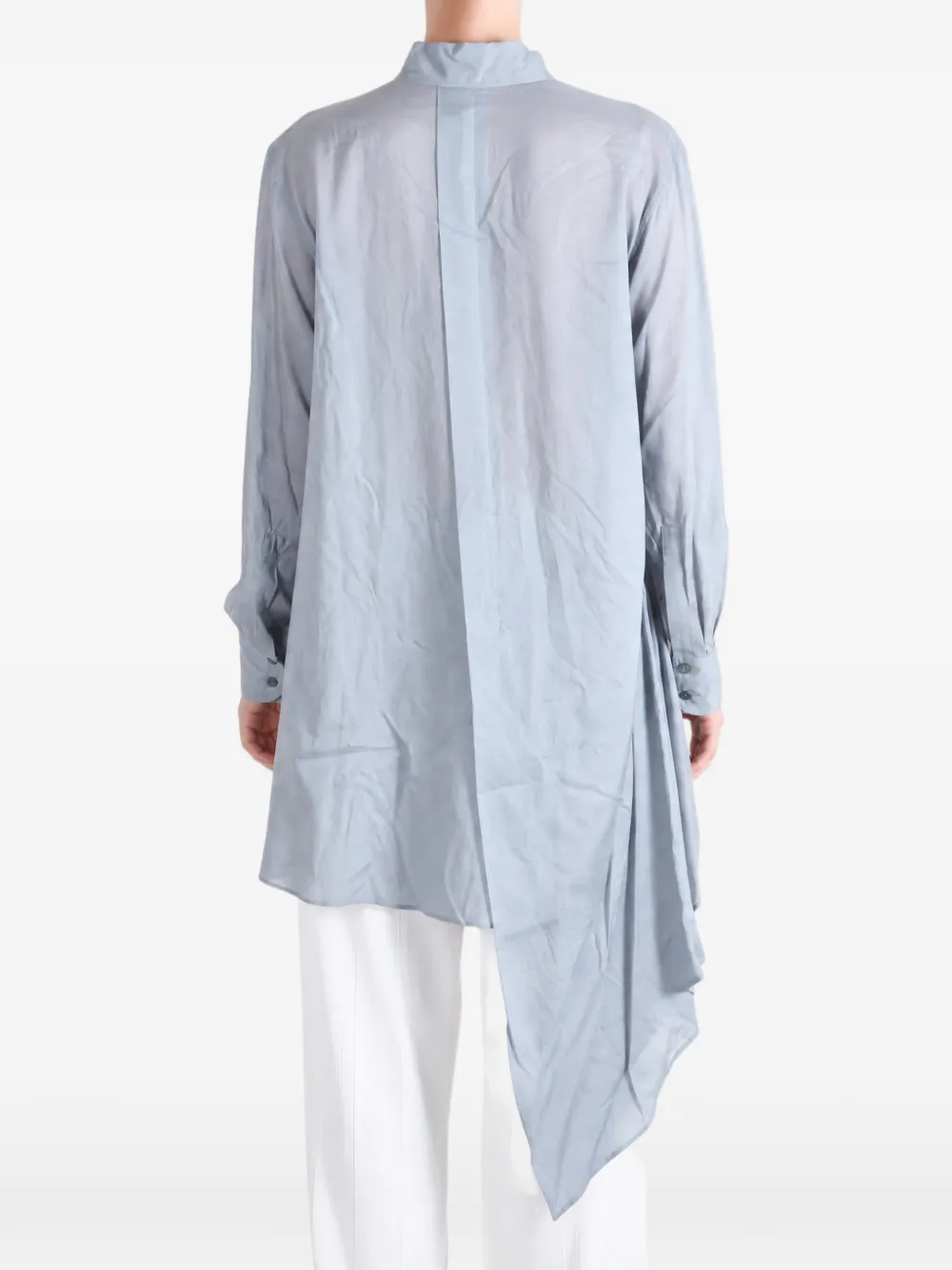 Yohji Yamamoto Asymmetrisch overhemd Blauw