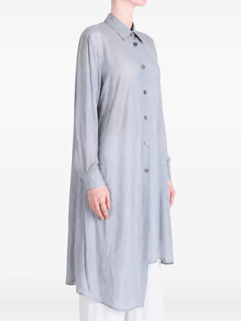 Yohji Yamamoto Asymmetrisch overhemd Blauw