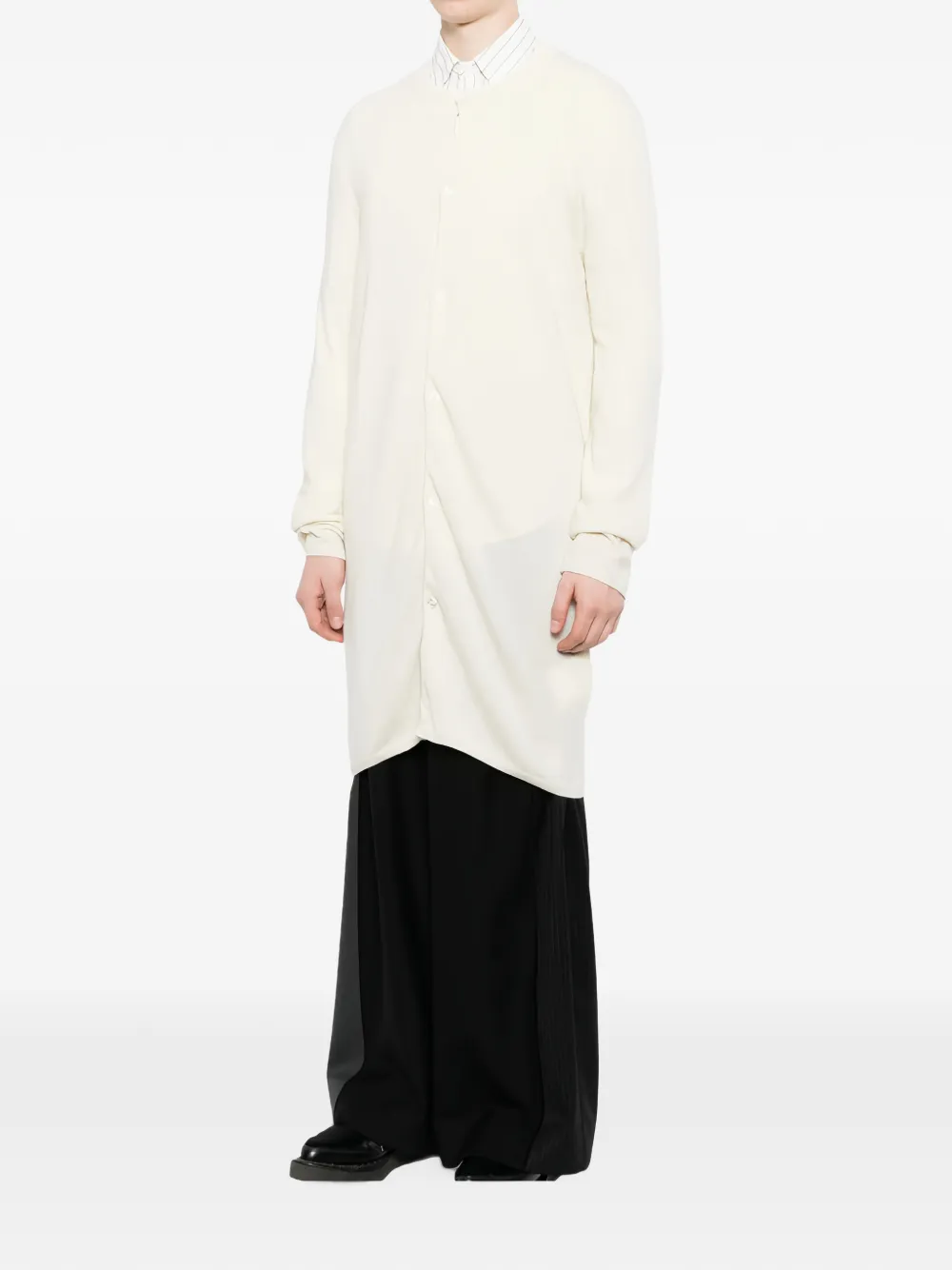 Comme des Garçons Homme Plus Lang vest met knopen Beige