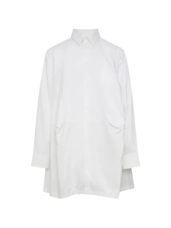 Comme des Garçons Oversized-fit Long-sleeve Shirt in White