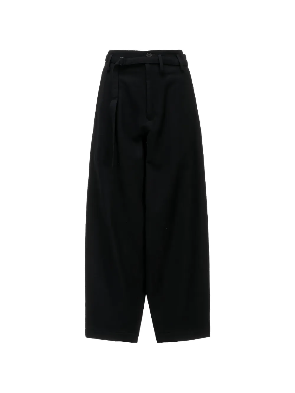 Yohji Yamamoto Milled Gabardine belted wide-leg trousers