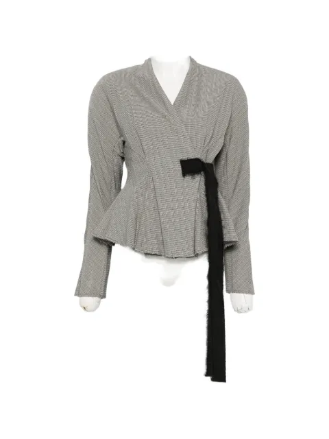 Alberta Ferretti Prince of Wales check wrap jacket