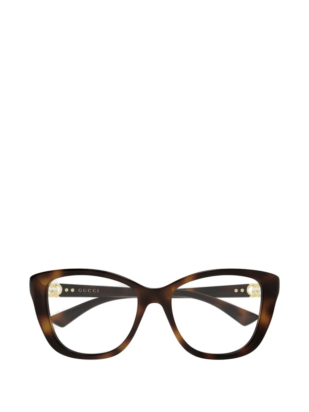 Gucci Eyewear lunettes de vue Interlocking G à monture papillon - Marron Gucci Eyewear lunettes de vue Interlocking G à monture papillon - Marron