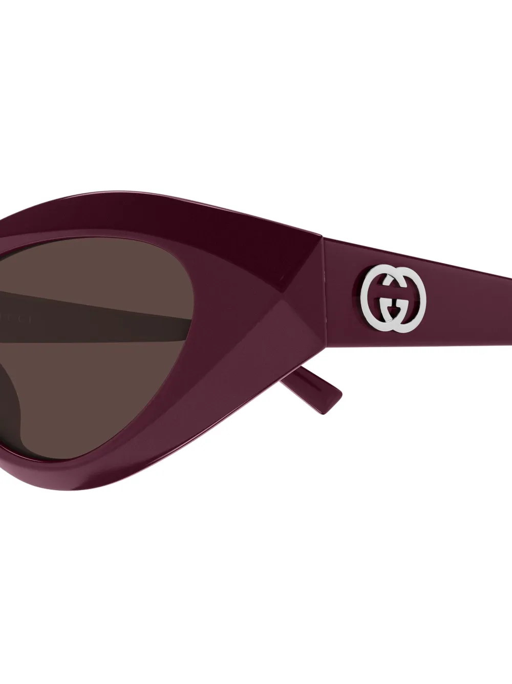 Gucci Eyewear Zonnebril met cat-eye montuur en GG-logo Rood