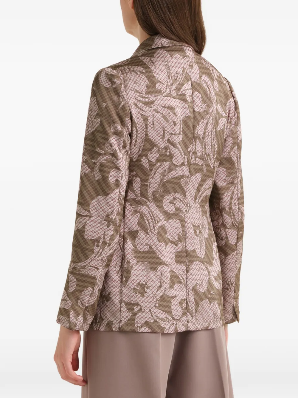 MALIPARMI Blazer met blader-print Roze