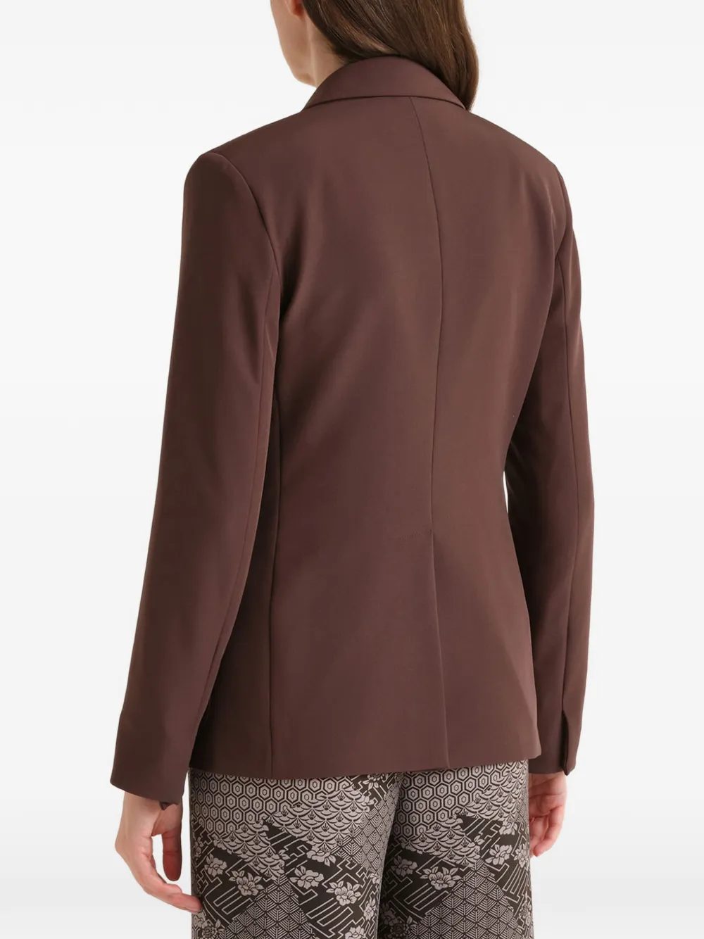 MALIPARMI Blazer met enkele rij knopen Bruin