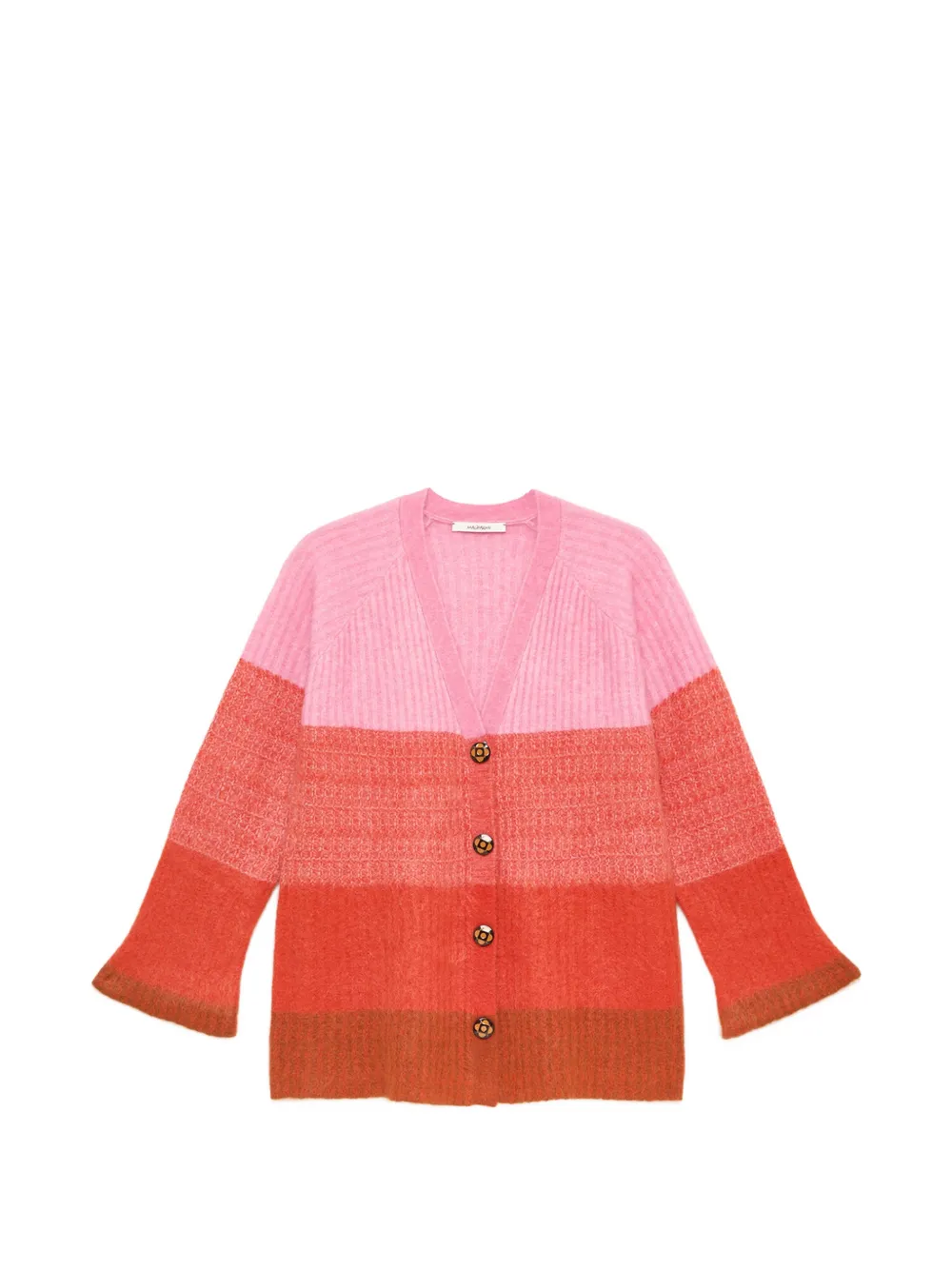 MALIPARMI Winter Sunset gestreept vest Roze