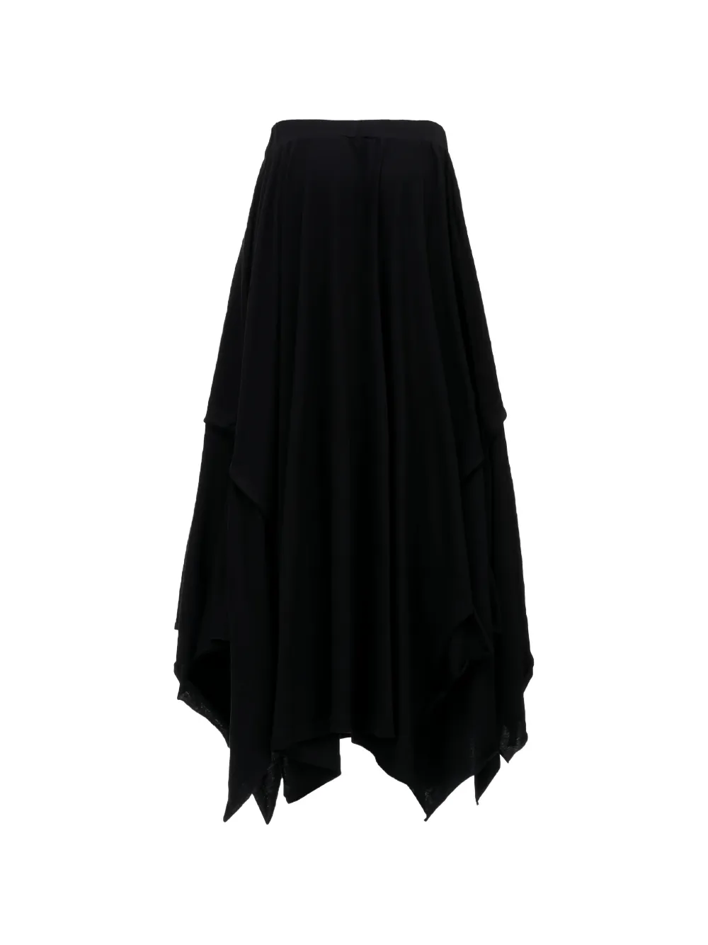 Yohji Yamamoto asymmetric draped skirt Zwart