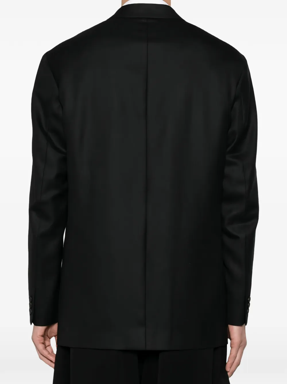 Comme des Garçons Homme Jack met enkele rij knopen en gekerfde revers Zwart