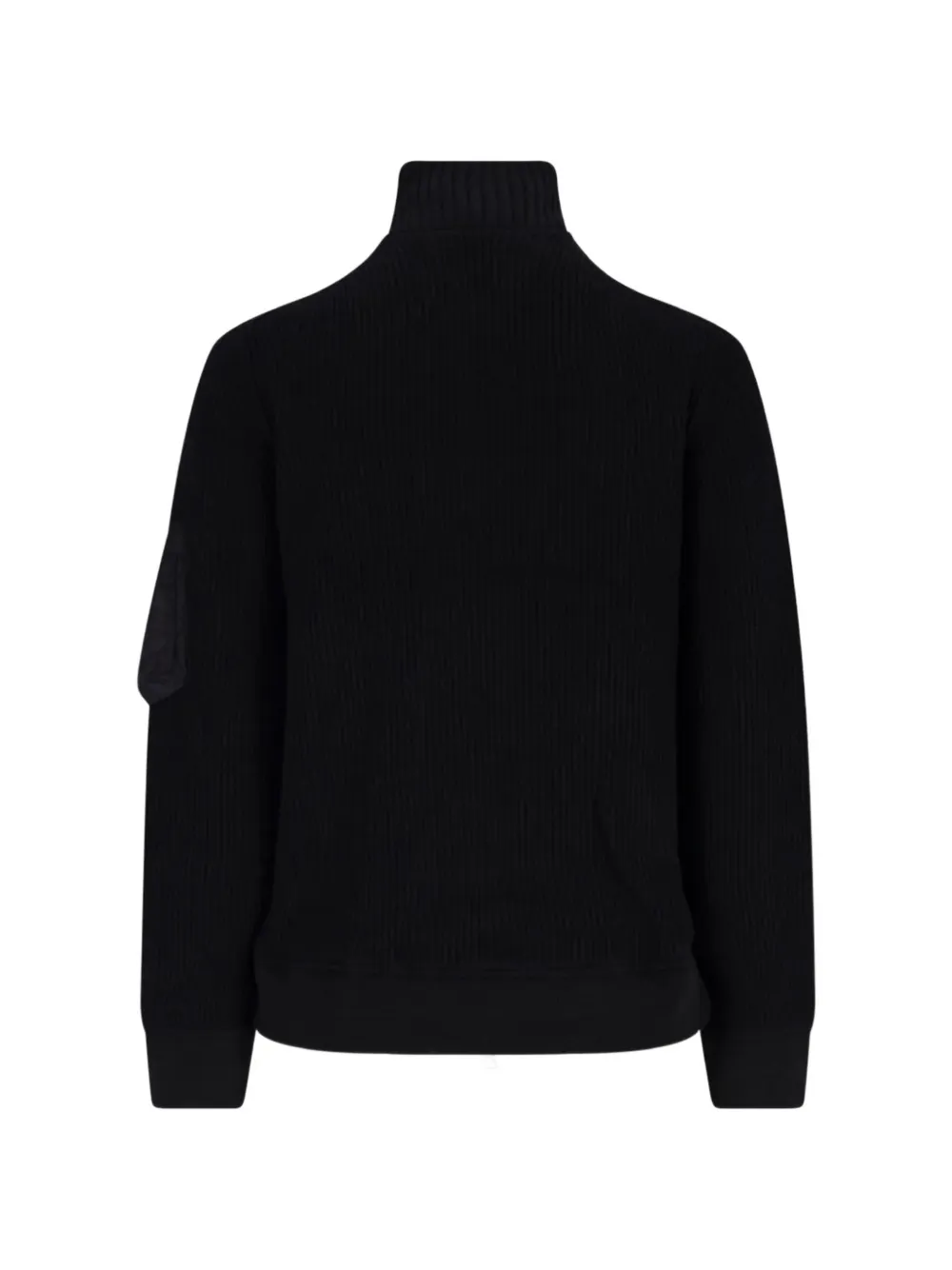 sacai Ribgebreid jack Zwart