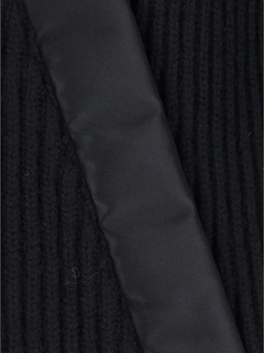 sacai Ribgebreid jack Zwart
