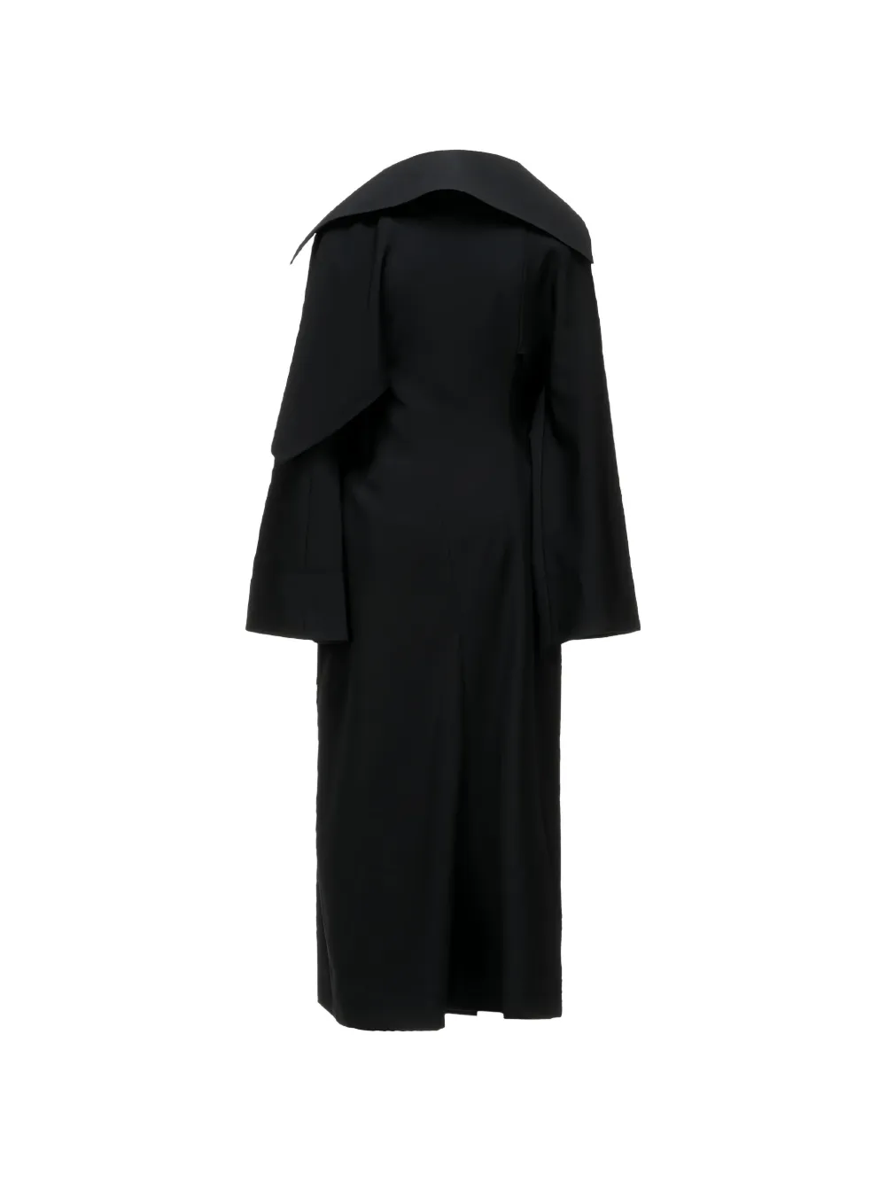 Yohji Yamamoto Jas met dubbele rij knopen en gelaagd detail Zwart