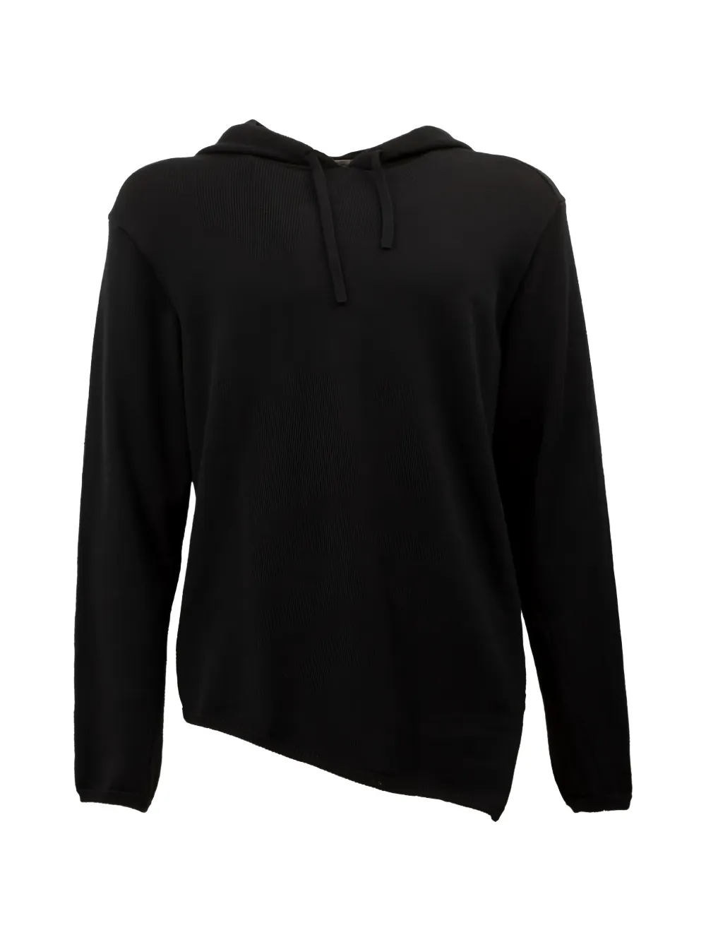 Comme des Garçons Homme asymmetric-hem hoodie Zwart