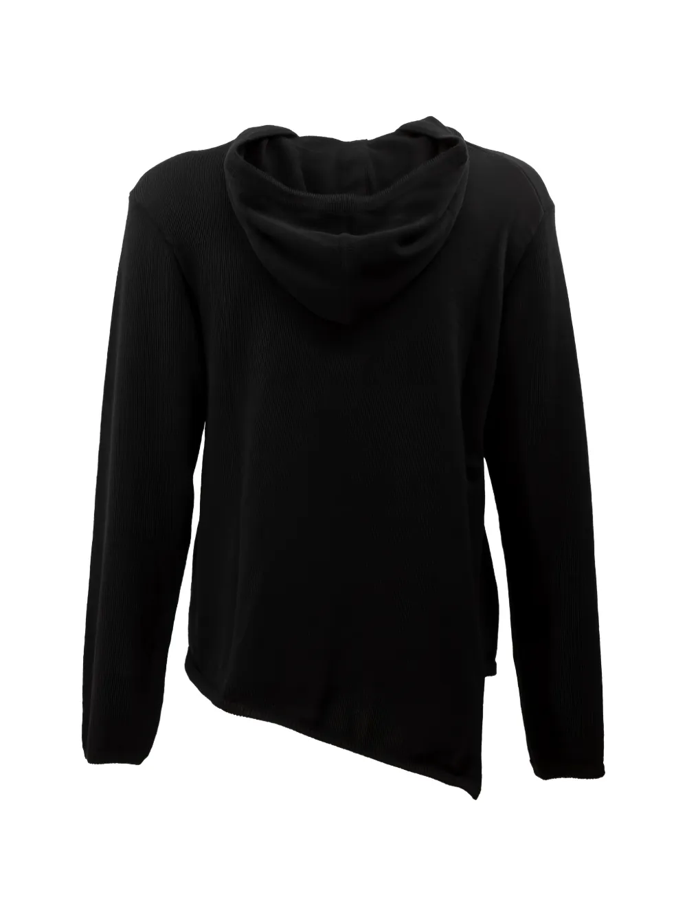 Comme des Garçons Homme asymmetric-hem hoodie Zwart