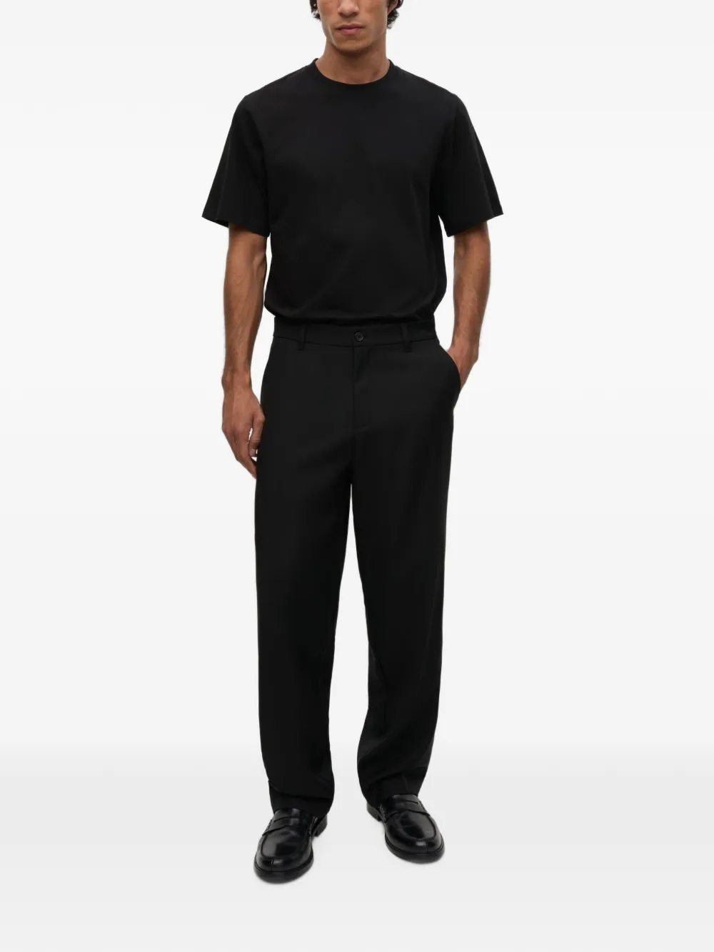 SAMSOE Sanoah pantalon met riemlussen Zwart