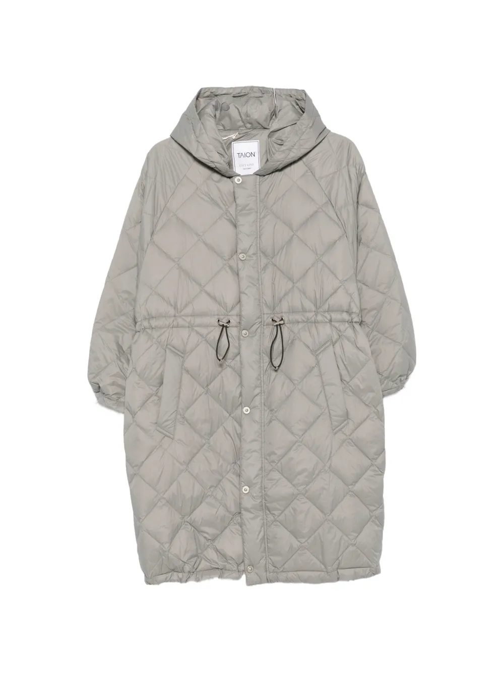 Taion quilted hooded coat - Grigio