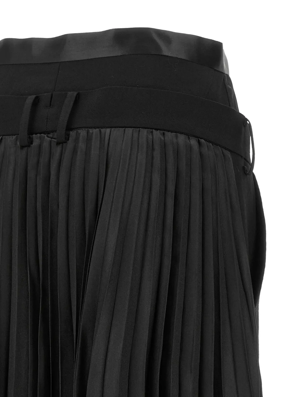 Junya Watanabe Hybrid-design Pleated Trousers in Black, view 4