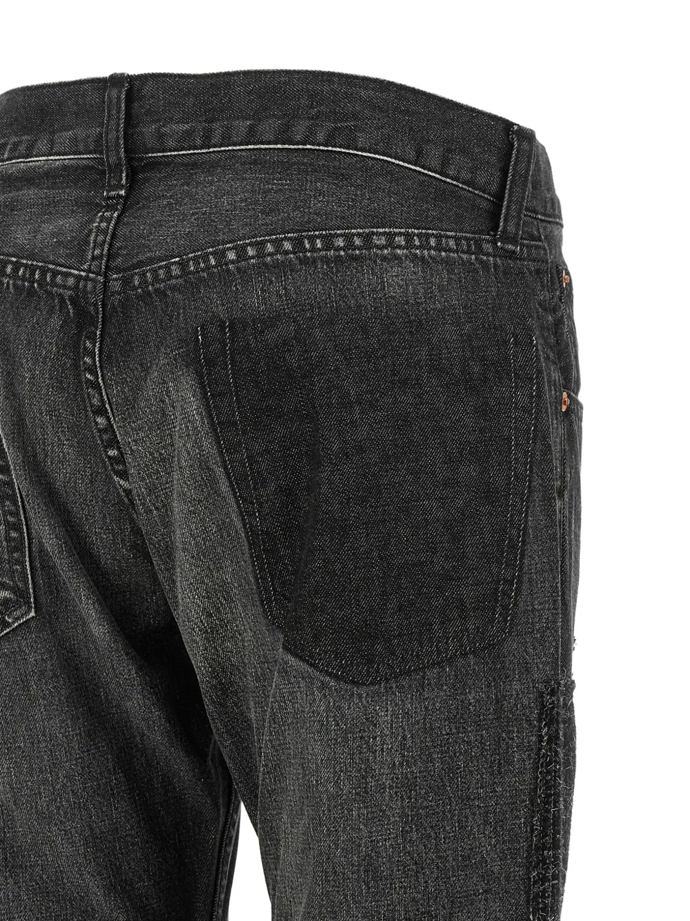 Junya Watanabe Jeans met patchwork Zwart