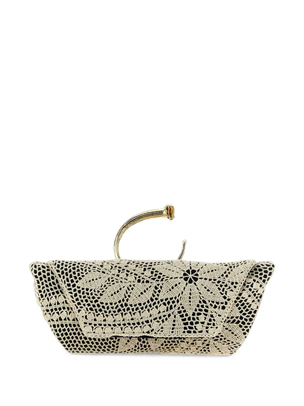Magda Butrym Bracelet floral-crochet envelope clutch bag