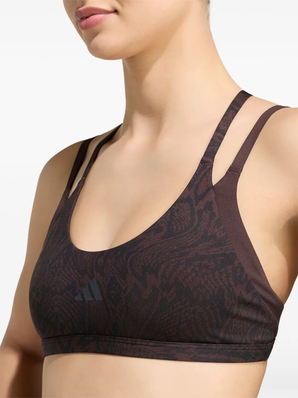 adidas Optime Workout snake-print sports bra