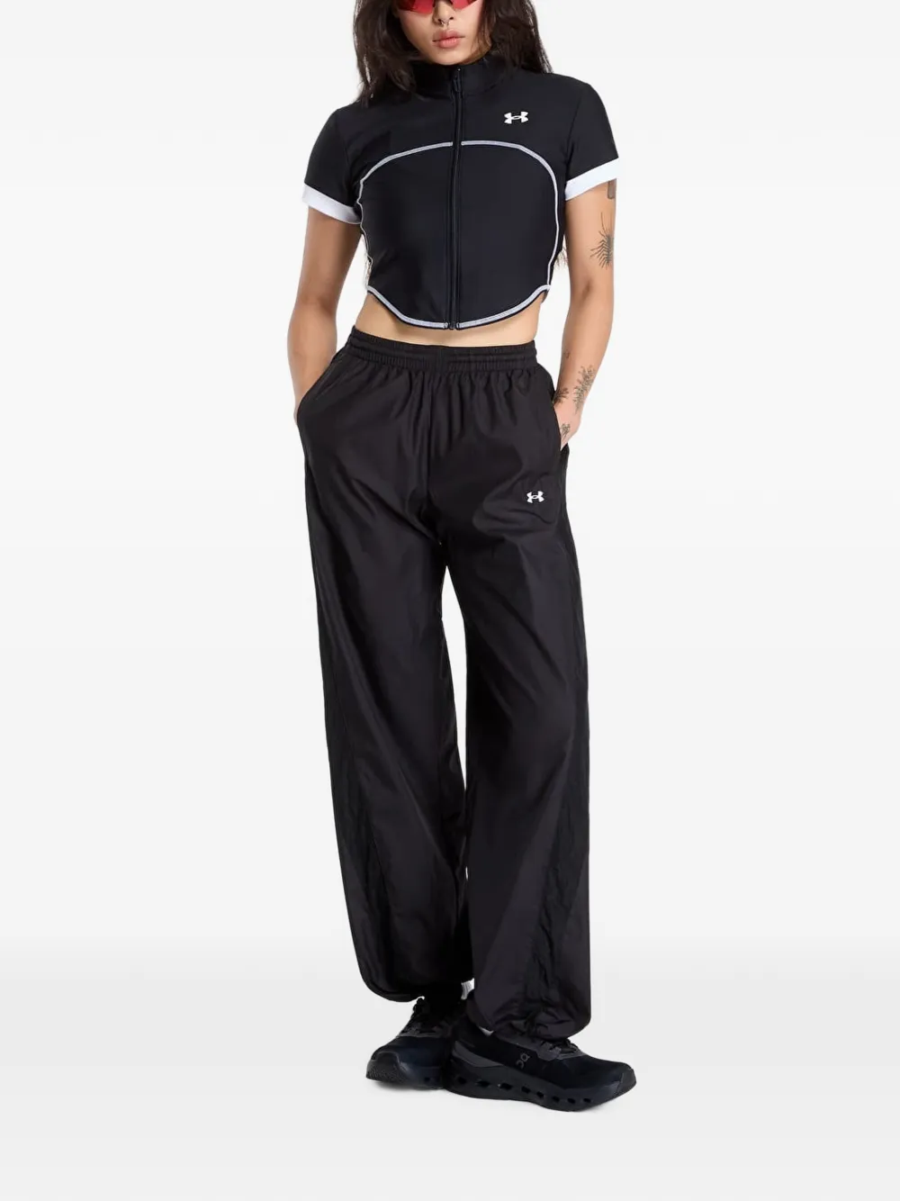 Under Armour Trainingsbroek met logoprint Zwart