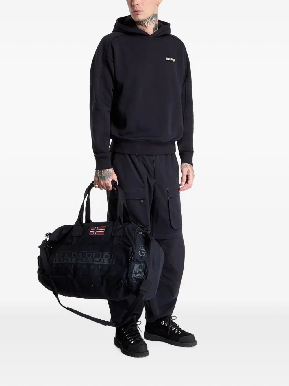 Napapijri Teza hoodie met grafische print Zwart