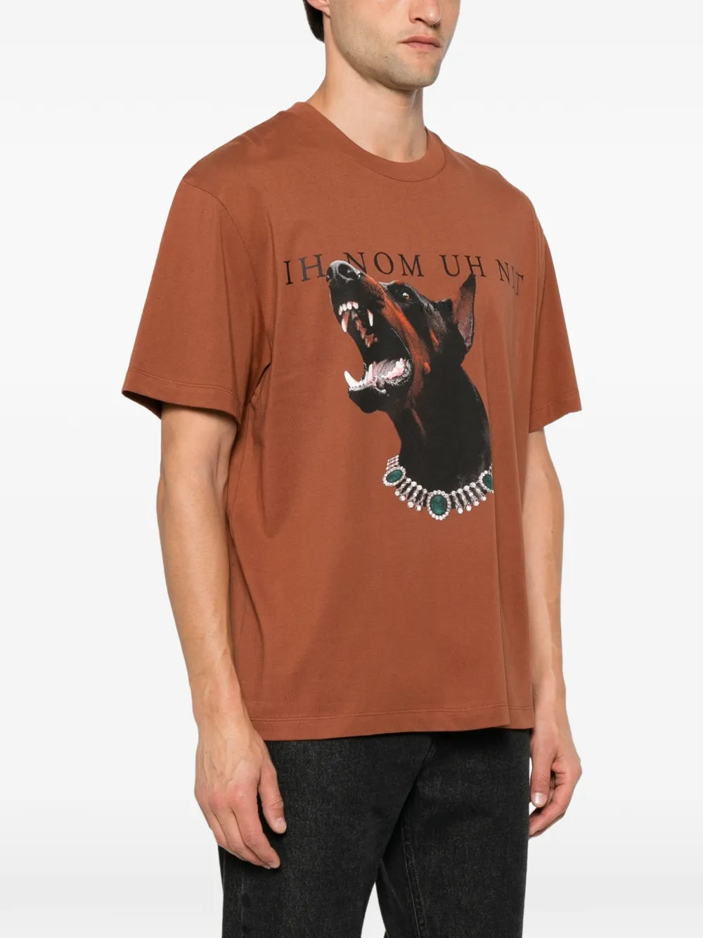Ih Nom Uh Nit Dobermann T-shirt met grafische print Oranje
