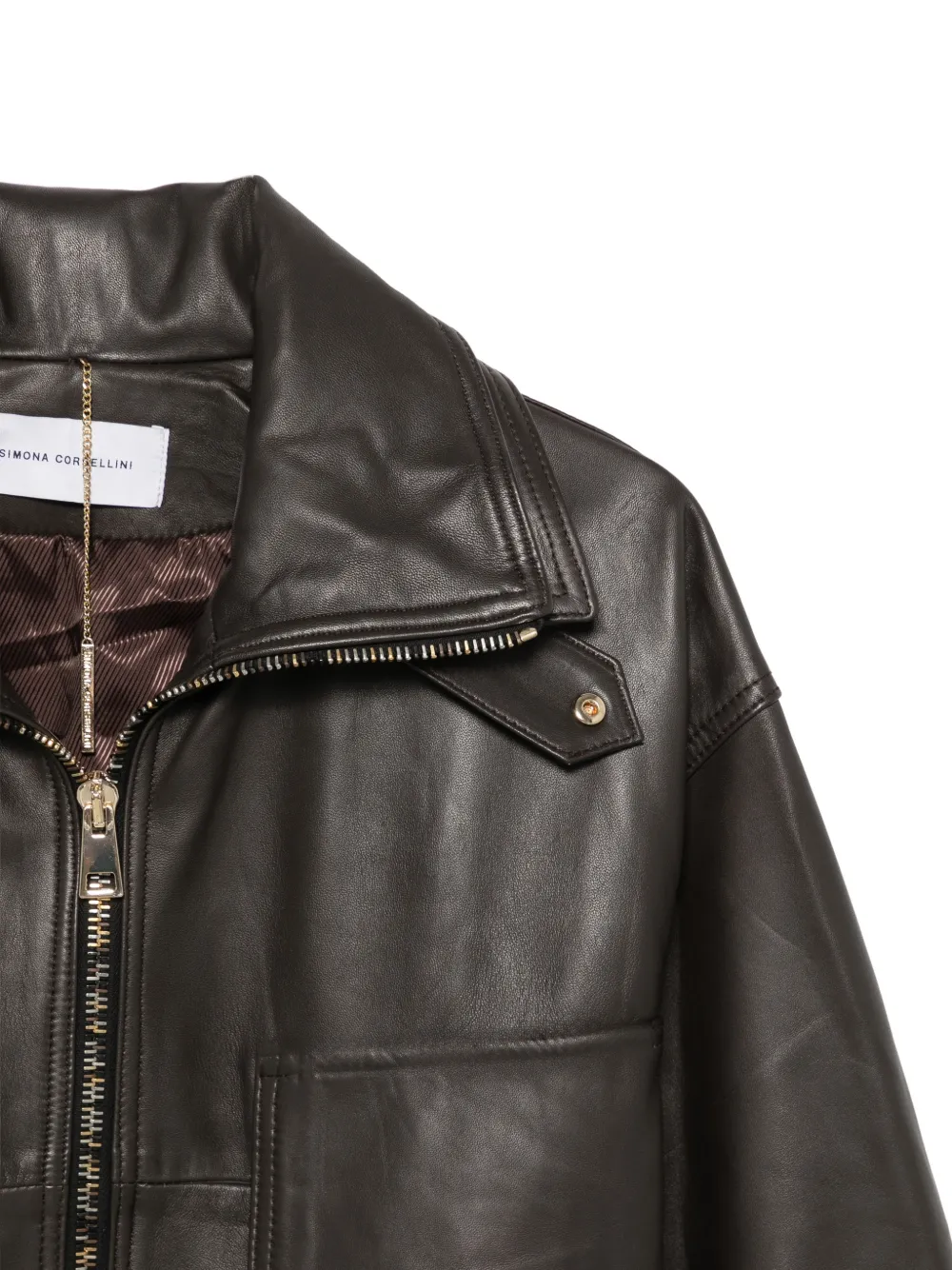 SIMONA CORSELLINI zip-up bomber jacket Bruin