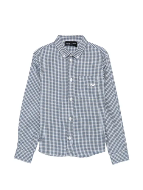 Emporio Armani Kids check-pattern button-down shirt