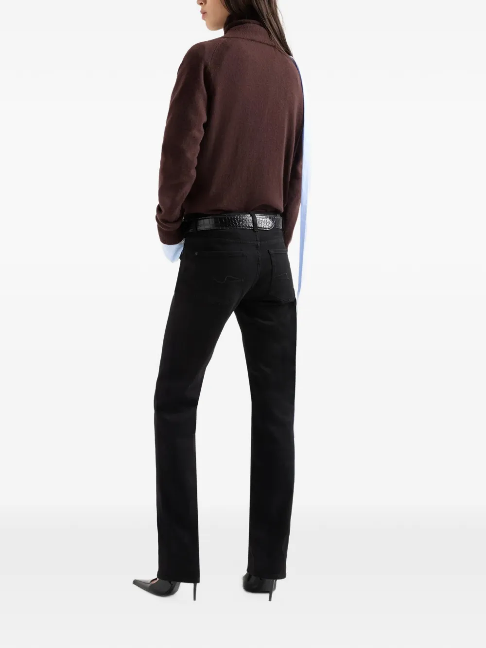 7 For All Mankind The Slim straight-leg jeans Zwart