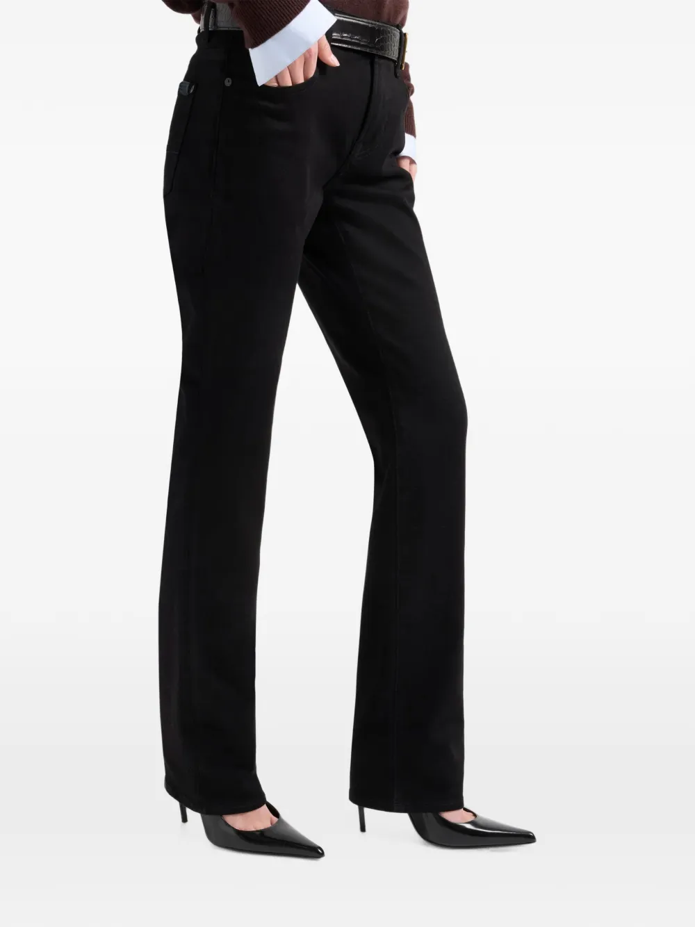 7 For All Mankind The Slim straight-leg jeans Zwart