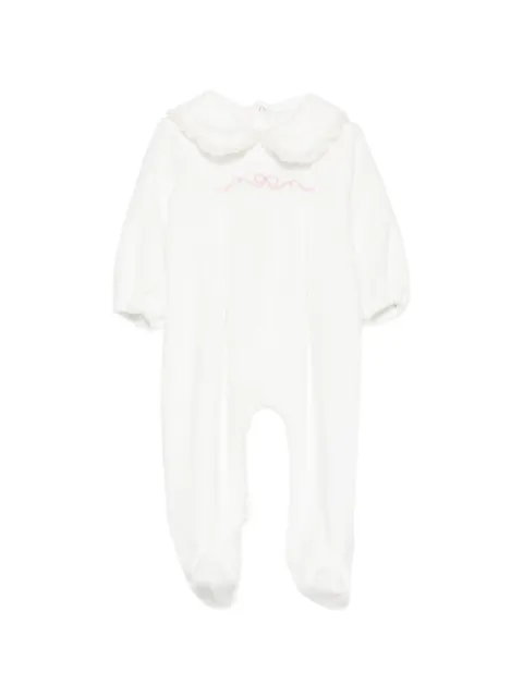 La Stupenderia lace-trim bow-embroidered pyjamas
