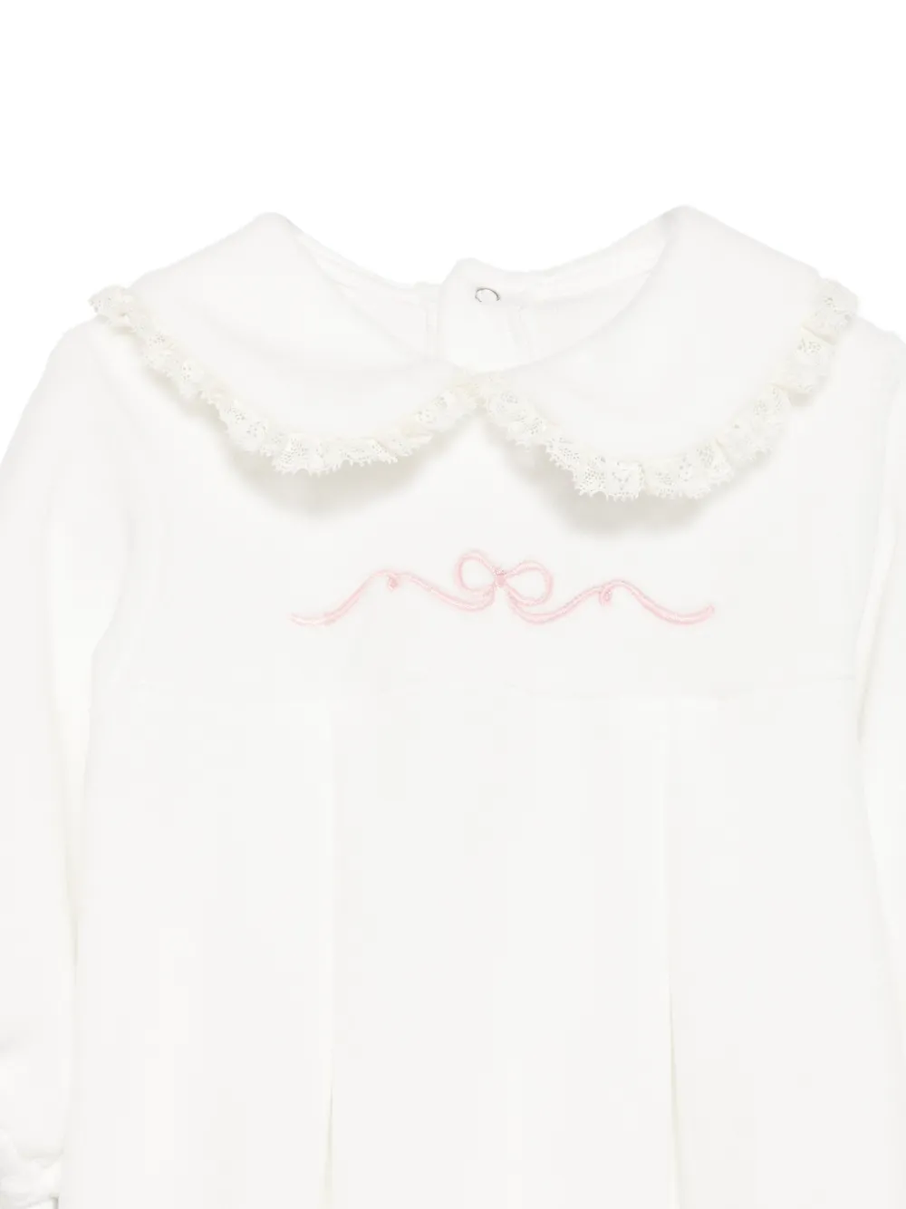 La Stupenderia lace-trim bow-embroidered pyjamas Wit