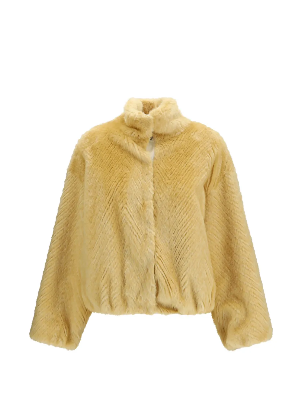 Forte Forte chevron faux fur jacket - Giallo