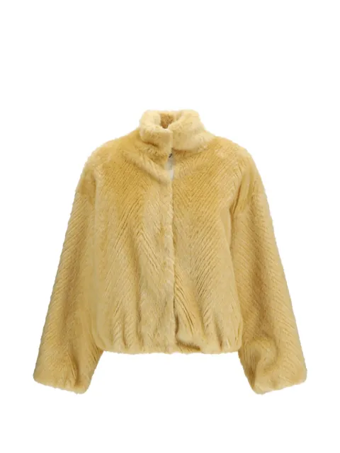 Forte Forte chevron faux fur jacket