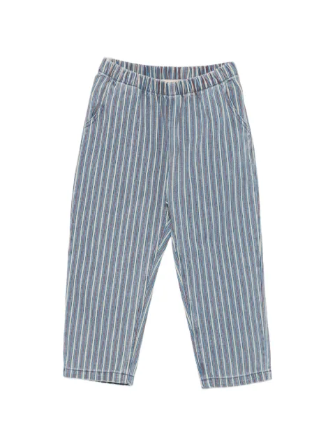 Konges Sløjd pantalones a rayas verticales con cinturilla elástica