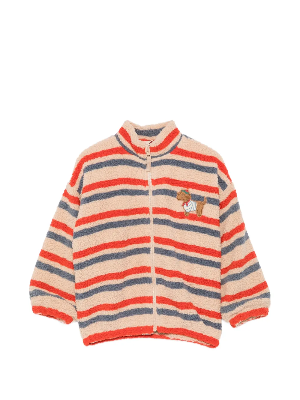 Konges Sløjd striped fleece jacket - Toni neutri