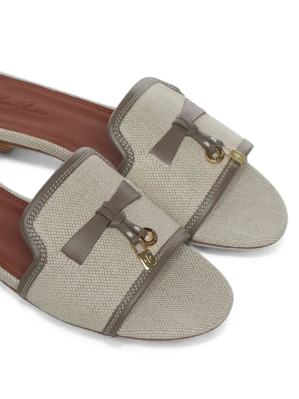 Loro Piana Summer Charms Sandals in Neutrals, view 4